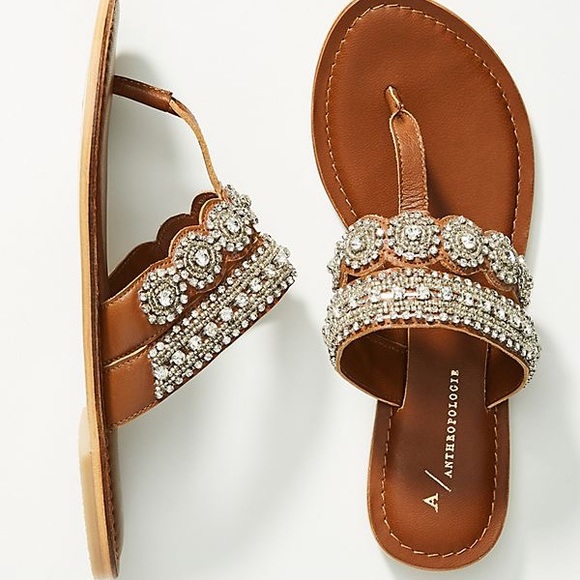 Anthropologie beaded sandals - Picture 1 of 4